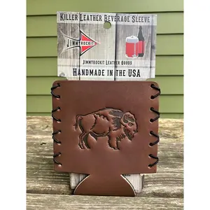 Leather Buffalo Koozie