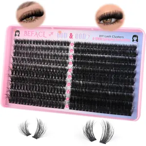 Lash Clusters 60D+80D Natural Lashes Clusters 8-18mm Wispy Individual Volume Eyelash Extensions 360Pcs Waterproof DIY Lash Extension at Home, by Befacl