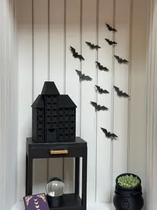 Bats mini wall decor in 1:12 scale set of 15