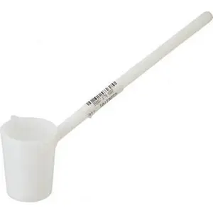 Dynalon Labware 100 ml Polyethylene Short Dipper, 9" Long Handle, Prop 65 Safe (Model 108085-100)