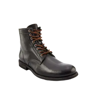 Frye Men's Tyler Lace Up Black Leather Boots FR40156-BLAC