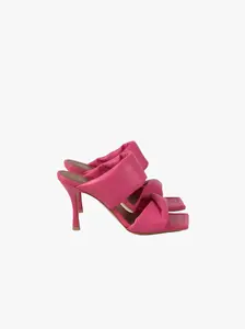 Alohas Twist Strap Magenta Leather Sandals