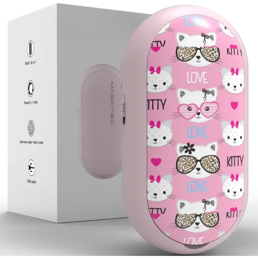 Rechargeable Fabric Shaver,  Lint Remover Sweater Defuzzer Lints Fuzzs Pills Pilling Trimmer for Clothes and Furniture - Operated (GlamKitty)