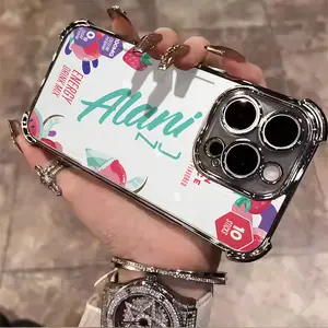 Alani Energy Drink Trendy Protection Pattern Tough Electroplated TPU Casing For iphone 16 15 14 13 12 11 X XS PRO PLUS MAX Four Corners Anti-Fall Transparent Soft Silicone Gift Shockproof Protection Anti-Drop Protective Protector Phone Cases Shell Cover