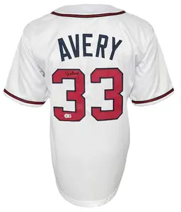 Atlanta Braves Steve Avery Autographed Pro Style White Jersey BAS Authenticated