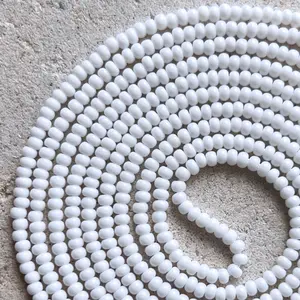 SALT - Tie On Waist beads - 45 to 60 inches Waistbeads - White Waistbeads - Belly Beads - Body Beads - African Waistbeads Made By Venus