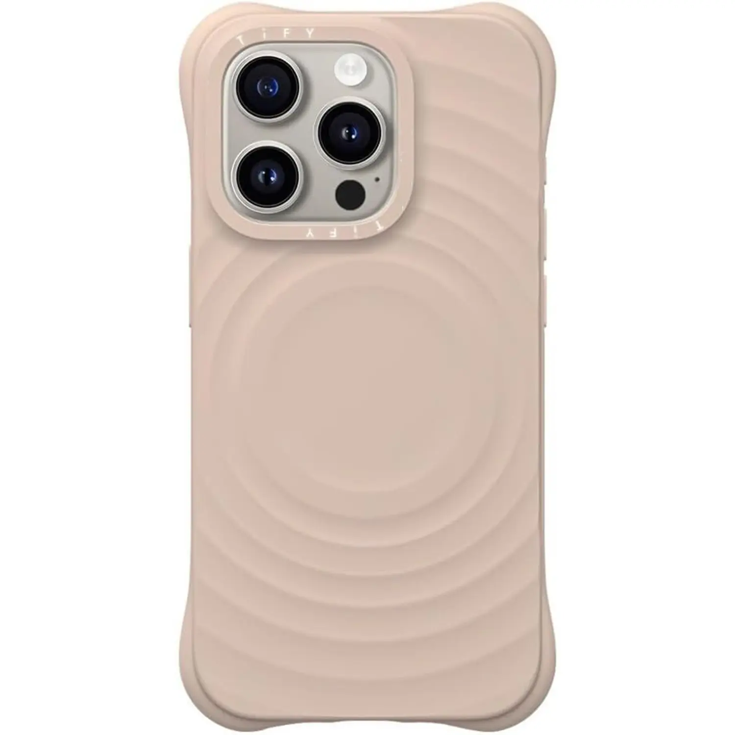Casetif Ripple Smartphone Case - Silicone, MagSafe Compatible, 6.5 ft Military Grade Drop Protection, Handheld Cellphone Devices Button Access Friendly - Oat