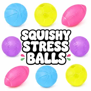 4-piece set of colorful slow-rebound soft balls — sensory stress-relief toys for children and adults — anti-anxiety squeeze hand toy — perfect as party favors, classroom rewards, and birthday gifts — made from safe, durable, non-toxic materials