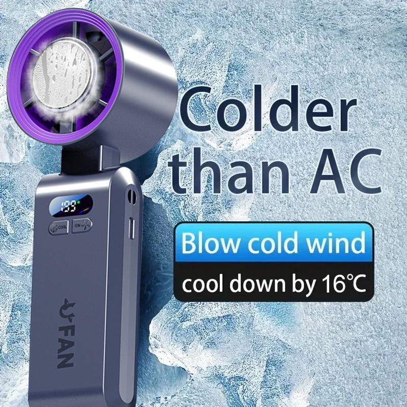 CoolHill Portable Handheld High Speed Fan, 199 Adjustable Level, Foldable Fan for Summer