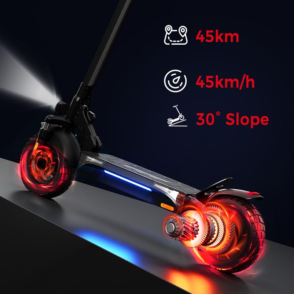 All Terrain Electric Scooter, 1000W/500W Violent Motor, Max 28MPH/25MPH Speed, 40/28/20 Mile Range, 330Lbs Capacity, 3S Folding, Dual Shock Absorption – Foldable Off-Road E-Scooter