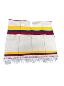 Colombian Tricolor Poncho – Authentic Unisex Handmade Cape with Fringes