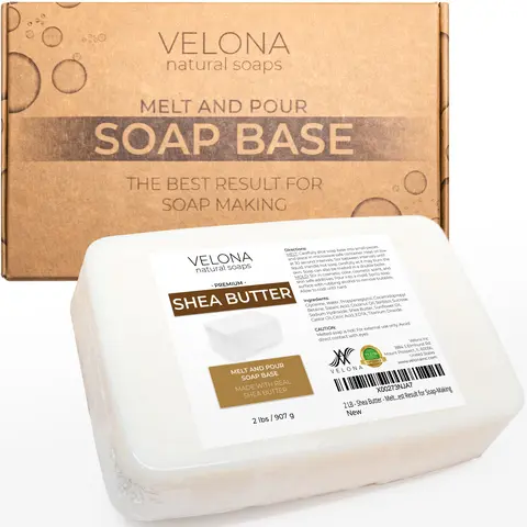 2 LB - Shea Butter - Melt and Pour Soap Base by Velona | SLS/SLES free | Natural Bars for The Best Result for Soap-Making