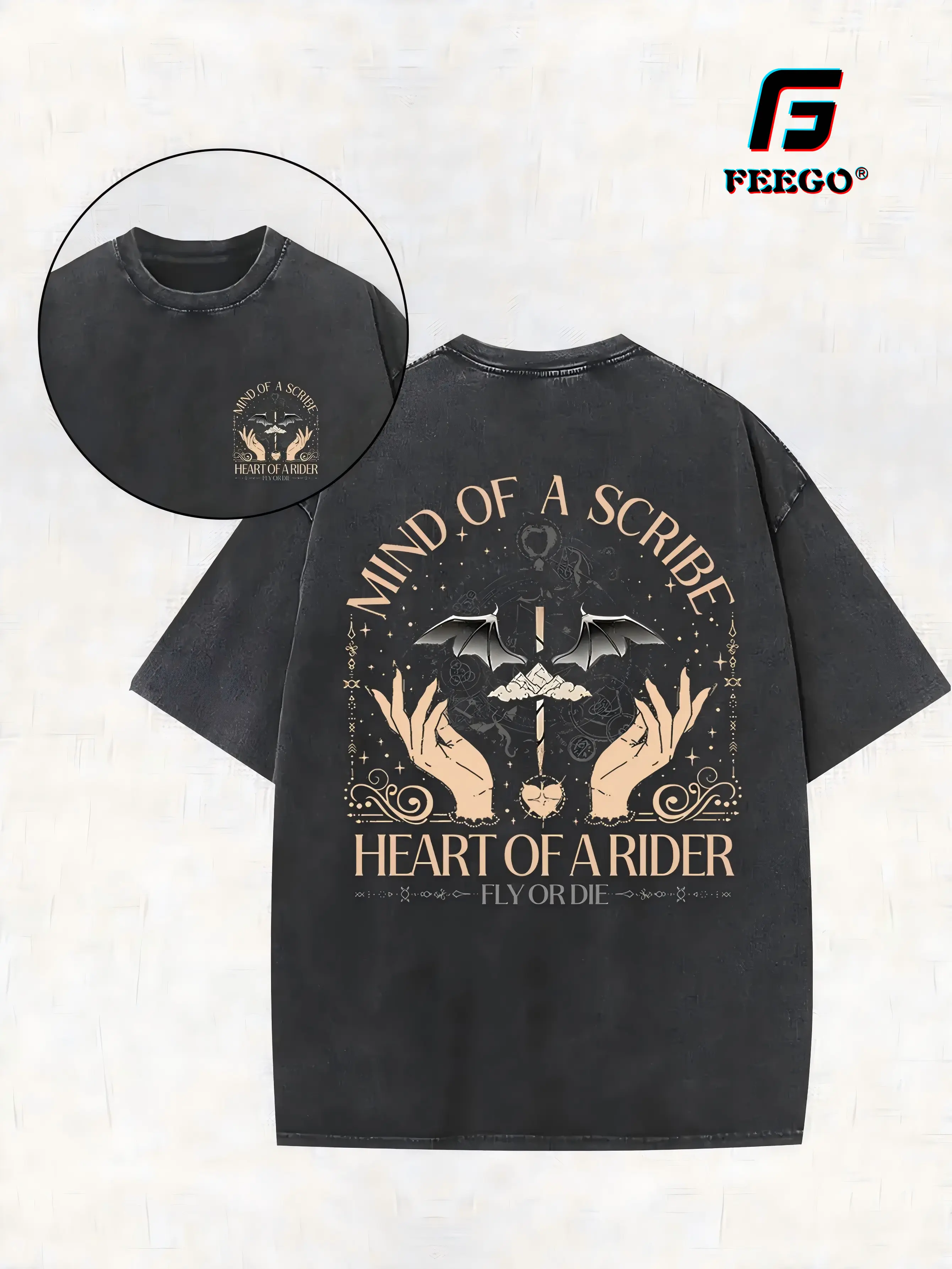 Eagle'S Soul, Fourth Wing T-Shirt | Dragon Knight Shirt | Basgat War Academy, 230G High-Quality Double-Sided Printed Wax Printed T-Shirt, Retro Washed, 100%25 Cotton ,fathersdaygift