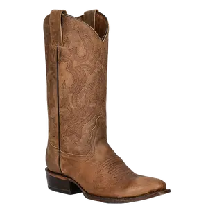 Circle G by Corral Men's Tan Brown Embroidery Round Toe Boots L5888