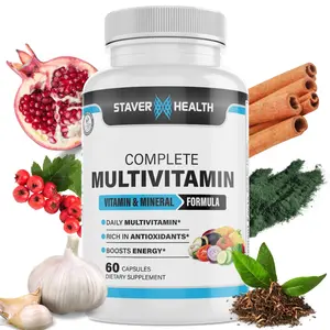 Complete MultiVitamin - Staver Health Edible Multi Vitamin Supplement for Men & Women - 60 Capsules Healthcare Dietary