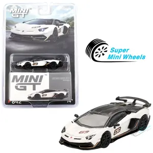 Mini GT 1:64 Lamborghini Aventador SVJ 63 Bianco Asopo #842