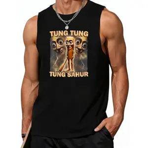 quirky brainrot humor vests cotton vests casual gift vests