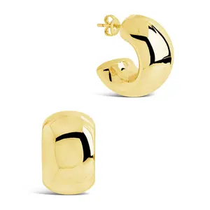 Marley Polished Chunky Hoop Earrings