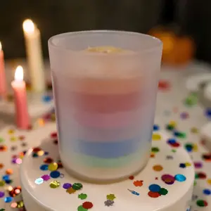 Rainbow scented candles