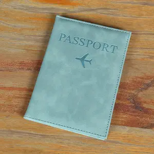 PU Simple Passport Protector Passport Holder Ticket Holder Passport Cover Travel Essentials