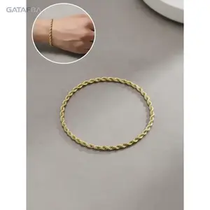 Men's Minimalist Rope Chain Bracelet Trendy Versatile Exquisite Fashion Jewelry Adjustable Casual Wrist Accessory for Men Teens Students Daily Party Dating Birthday Holiday Gift