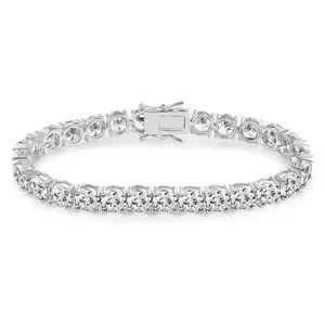 GMESME 3.0mm Cubic Zirconia Classic Tennis Bracelet 6/6.5/7/7.5/8/8.5/9 Inch