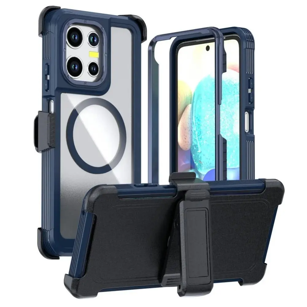 Heavy Duty 3 in 1 Magnetic Case For Motorola Moto G Power Stylus 5G Play 2026 2025 2024 Anti-Shock Kickstand Belt Clip Cover