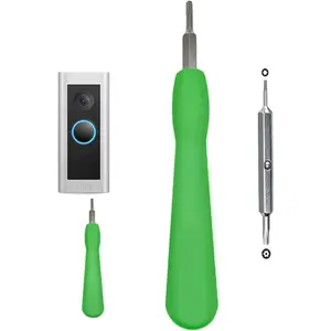 Ring Doorbell  Tool Kit - Double-Ended Torx T6 & T15 for  Change,  Reset, and Replacement - Fits Ring Video Doorbell, Camera, 2, 3, 3+, 4, Plus, Pro, Elite,  (Green)