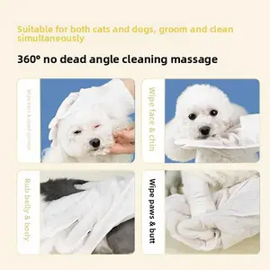 Pet Disposable Gloves Bathing Artifact Pet Supplies Deodorizing Dry Cleaning Cat Dog Wet Wipes Special