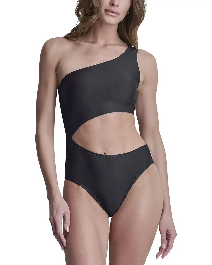 DKNY One Shoulder Swimsuit with Cutout