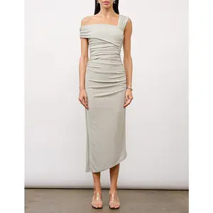 Francisca Asymmetrical One-Shoulder Midi Dress