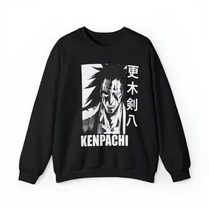 BLEACH Kenpachi Zaraki Japanese Anime Manga Hoodie/Hooded Sweatshirt, Bleach Kenpachi Anime Merch, Best Anime Gift - UNISEX
