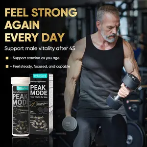 40+ Men’s Energy, Strength, Endurance & Daily Performance Formula – PEAK MODE by DrBioCare,Effervescent Tablets with Maca, Ashwagandha, L-Arginine & Shilajit