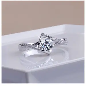 Angel Kiss Heart Ring For Women Women's Sparkly Synthetic Stone CZ Cubic Zirconia Minimalist Open Adjustable Twist Stackable Promise Ring