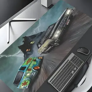 Retro Anime Car Pattern Extra Large Gaming Mouse Pad, Stylish Desktop Decor and Protection Mat, Rubber Non-Slip Edged for PCs and Laptops, Perfect Gift for Boys, Girls, and Kids