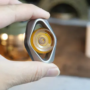 Storm Stainless Steel Fidget Spinner Everyday Carry Fidget Toy EDC Fidget Slider Hand-Cranked Spinner Adult ADHD & Anxiety Relief Toy Desk Toy