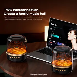 Transparent Speaker with Colored Lights, Enhanced Bass 3D Wireless Speaker, Colorful Light Bluetooth Speaker, Freshwater Sound Quality Home Audio/party Audio, The First Choice for Christmas/Christmas Gifts