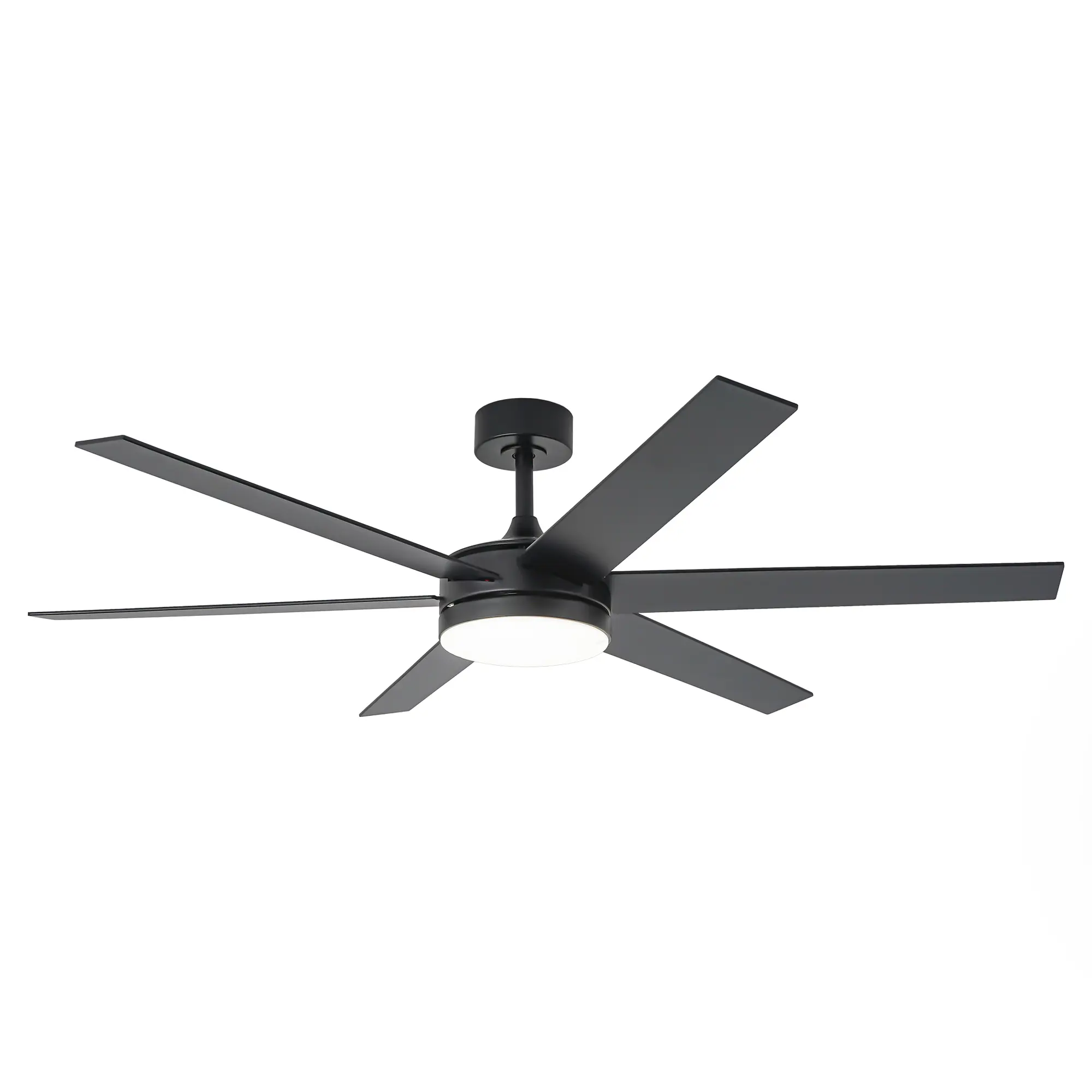 Volga 60" DC Motor Ceiling Fan with 6 Blades Modern Downrod Mount LED RGB Lights Remote Control Home Decor Light