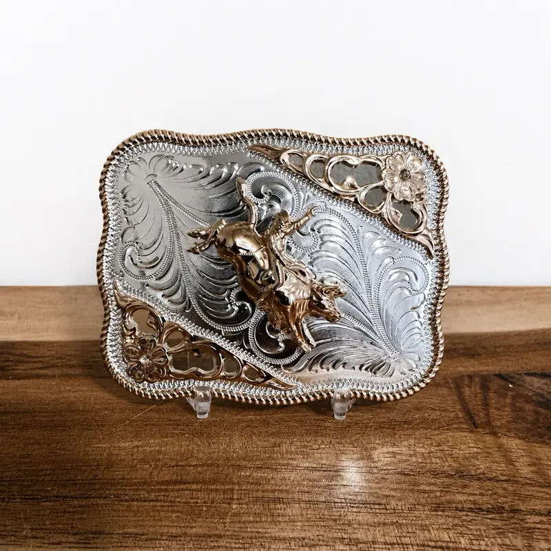 Men's Western Belt Buckle, Fashion Clothes Accessory for Belts, Hebillas Vaquera,4.5"x3.25", Fits 2" belt