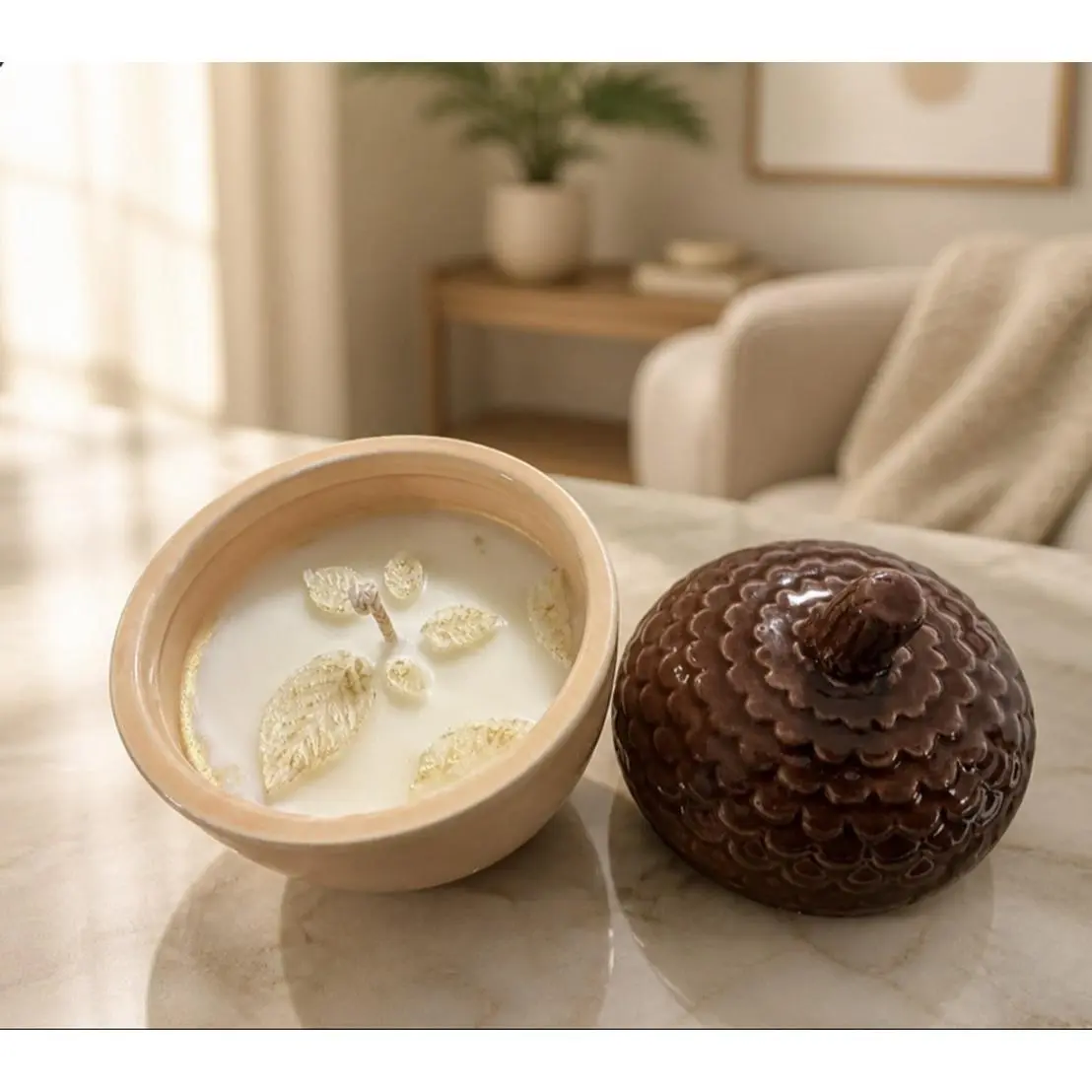 Golden Equinox candle