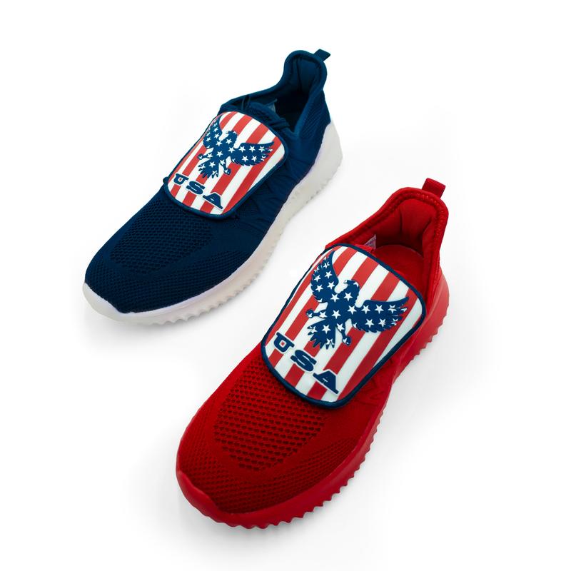 Shoe Lace Clip-On Charm - USA Flag Eagle Design (1 Piece) - One Size