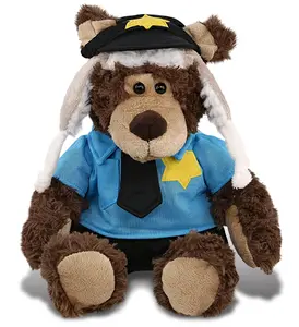 DOLLIBU Plush Law Enforcement Grizzly Stuffed Toy - Super Soft Polyester Plush with Outfit, Pretend Play Toy for Kids, Soft Plush