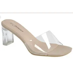 Clear Heeled Sandal