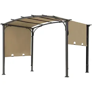 85''x 208'' Universal Doubleton Steel Pergola Replacement Cover for Pergola L-PG080PST, (Beige)