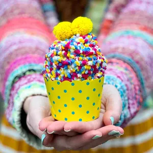 GIft-Ready Cozy Cupcake Socks | Confetti Soft Spandex