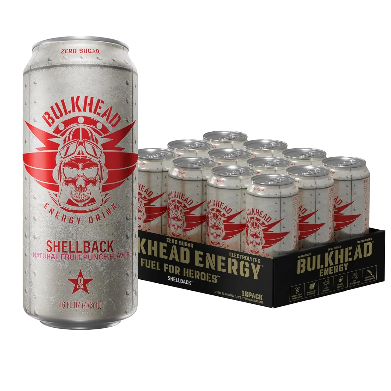 SHELLBACK - 16 fl oz  [Natural Fruit Punch Flavor] (12-Pack)