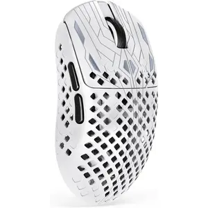 M2 Carbon Fiber  Gaming ,PAW3395PRO 40K DPI Optical Sensor,41g Ultra Lightweight ,Programmable Buttons BT/2.5Ghz/Wired Mice, Accessories for PC/-White