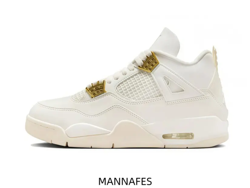 Luxe Creamy White Leather Sneakers with Metallic Gold Hardware - Sports Collectible Footwear for Brunch, Sunset Strolls with Casual Shorts