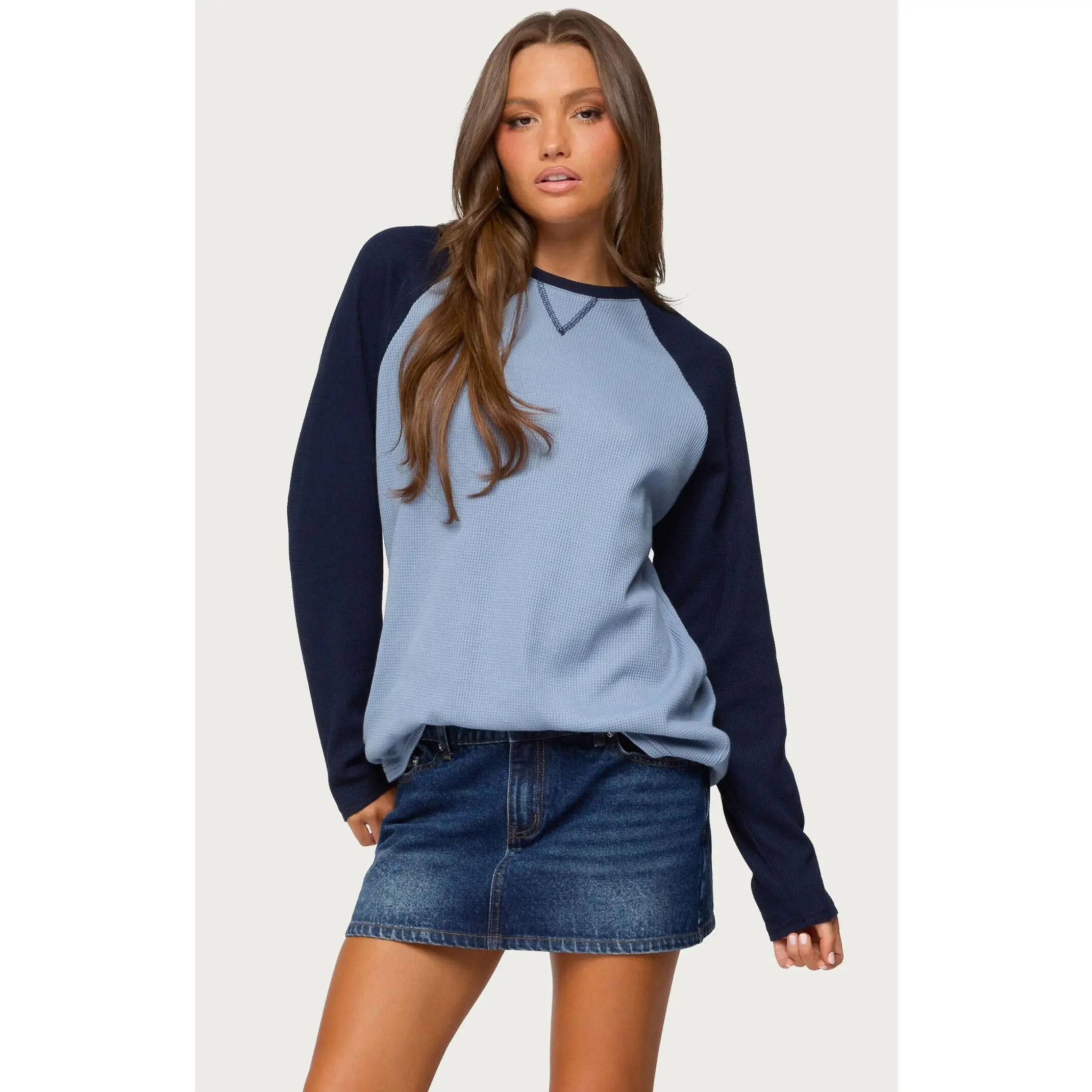 Edikted Women's Me Time Oversized Waffle Top
