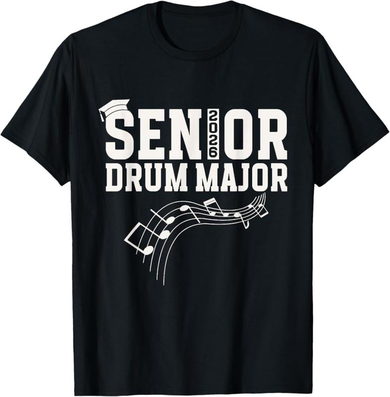 Senior Drum Major Class Of 2026 Marching Band Senior 2026 T-Shirt